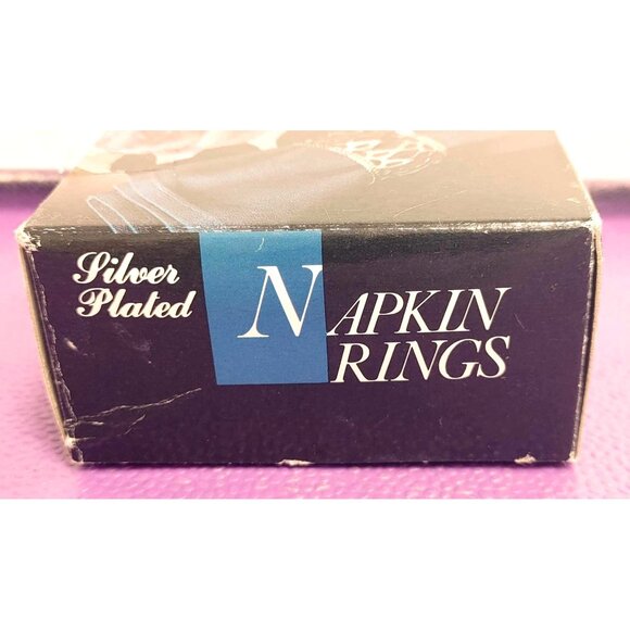 4 Silver Plated Napkin Rings With Openwork Design For Elegant Dining Decor - Picture 2 of 5